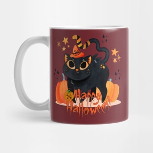 Happy Halloween Spooky Cat Mug